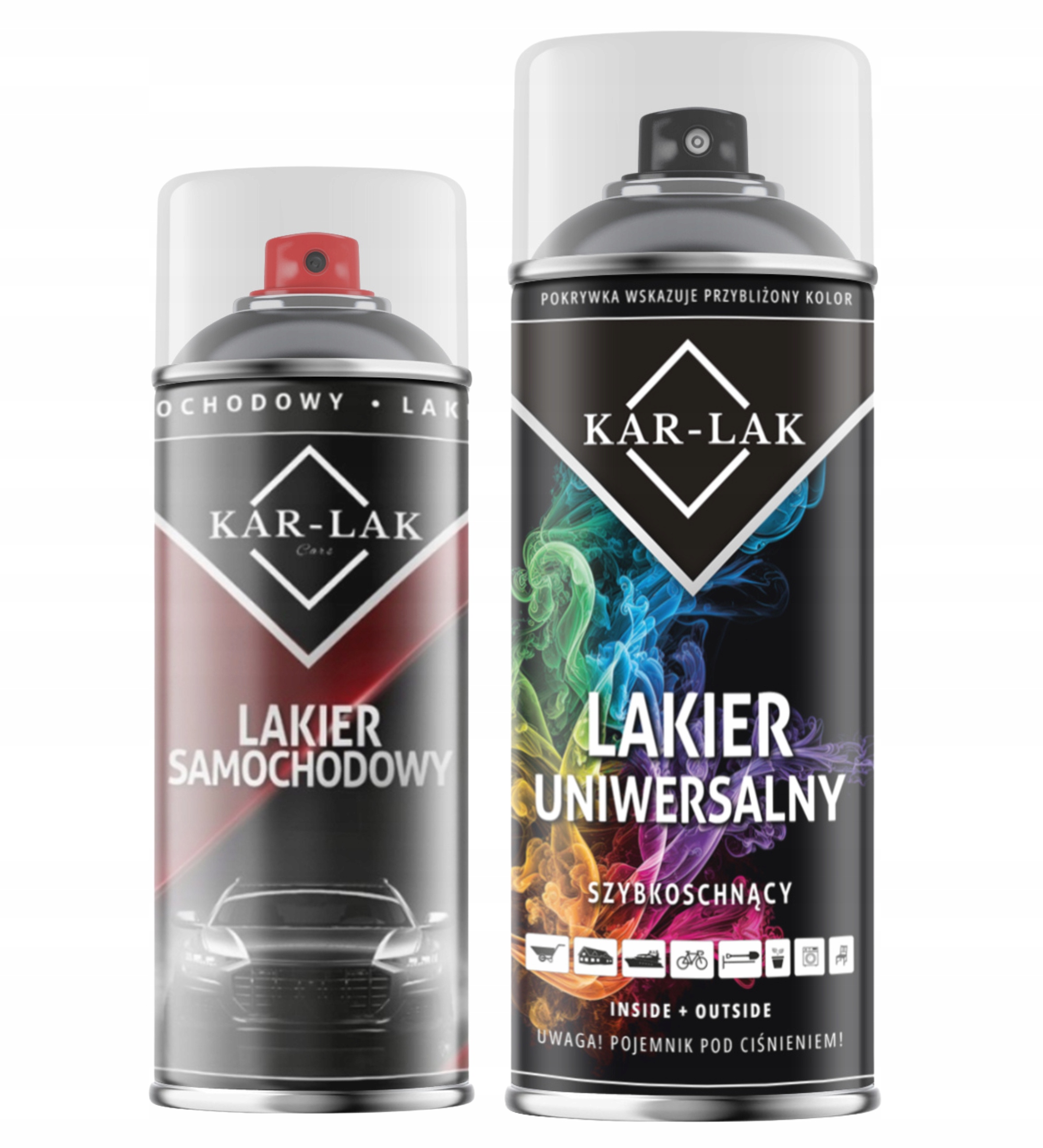 Zestaw Lakierów Samochodowych Każdy Kolor Baza I Bezbarwny Kar-lak 600 ML