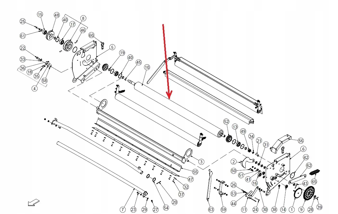 ARC00267 Rolka napędowa 1300 mm Marka maszyny Inna