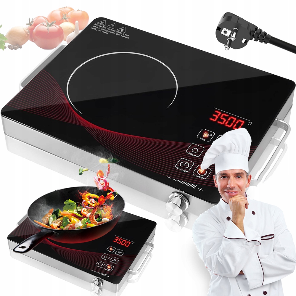 Kuchenka Indukcyjna Z 4 Tryb Gotowania Inox Płyta Kuchenna Na Podczerwień