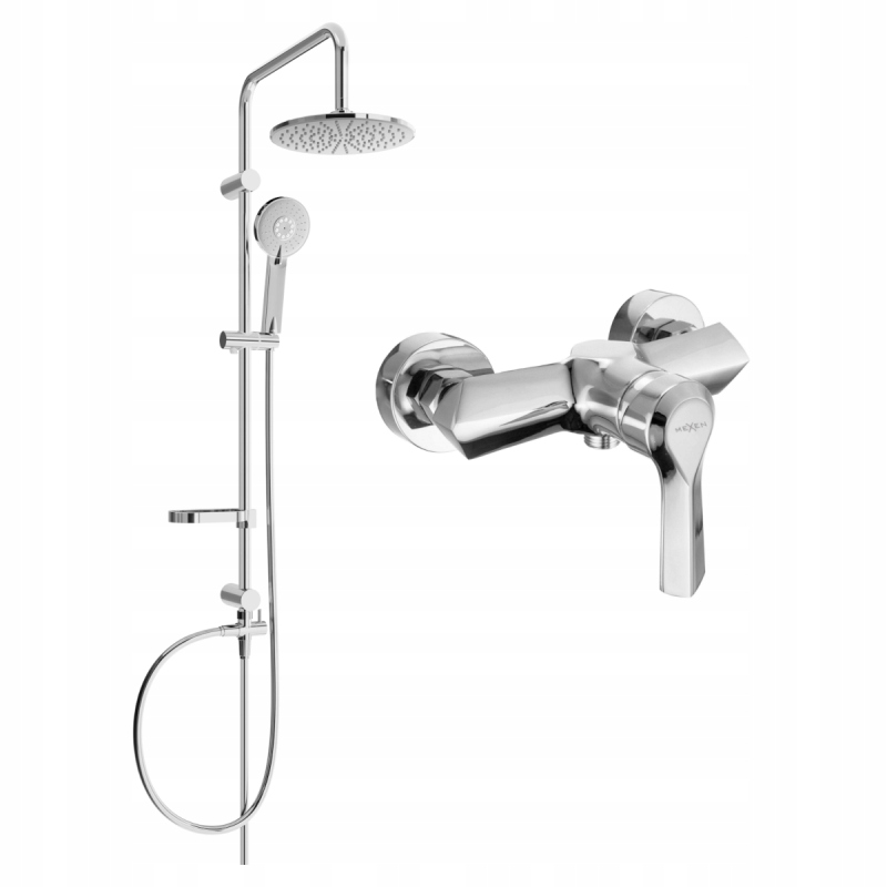 Mexen Carl odkrytý sprchový set, Chromovaná