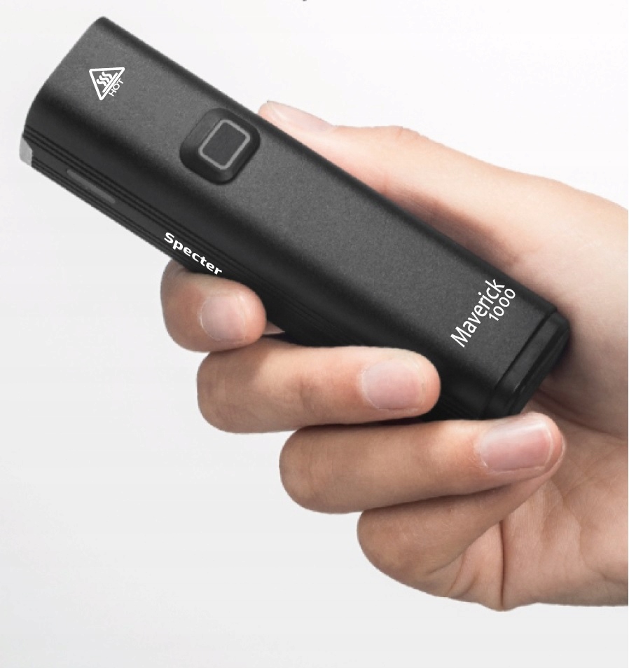 LAMPKA ROWEROWA OŚWIETLENIE ZESTAW SPECTER MAVERICK1000 lm = TYŁ 120lm Zasilanie USB