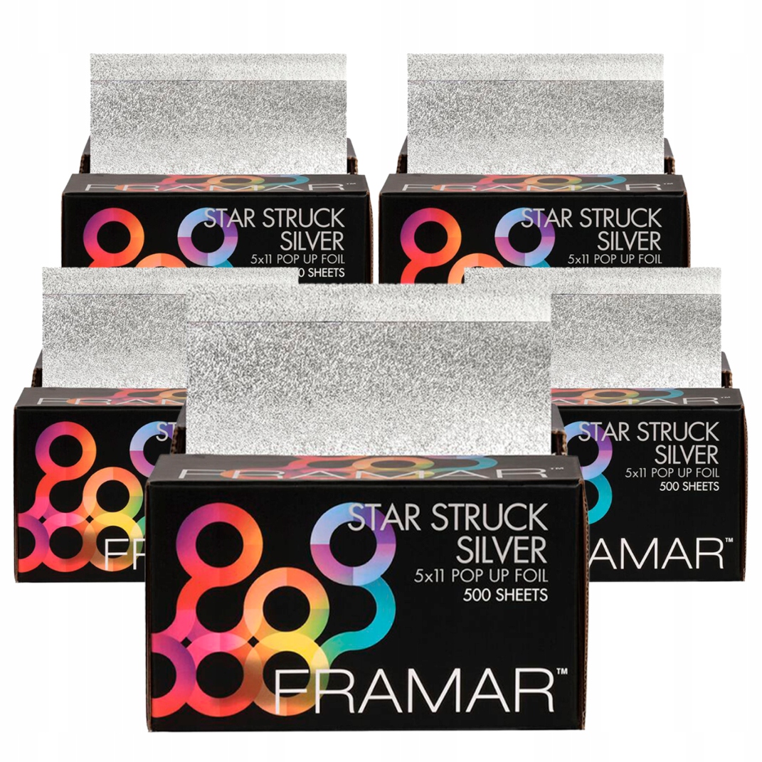 5x Framar hliníková kadeřnická fólie v pásech 12,7x27,9 cm 500 ks