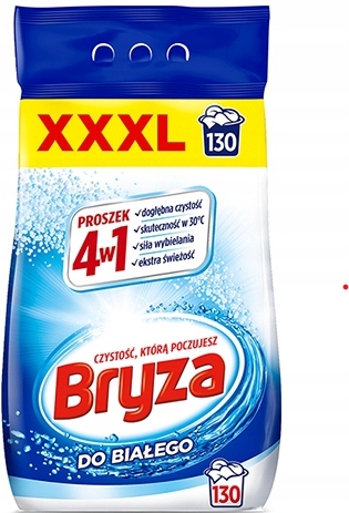 

Bryza 4w1 Proszek do prania Białego 130 pr 8,45 kg