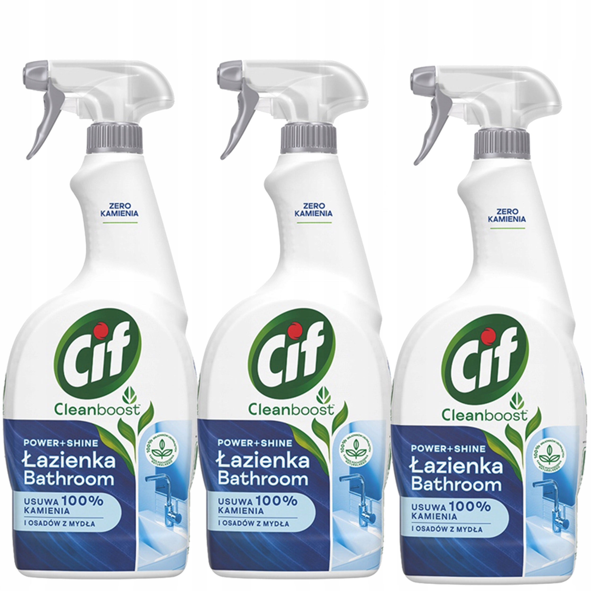 Levně Cif Power Shine Sprej proti vodnímu kameni 750ml x3