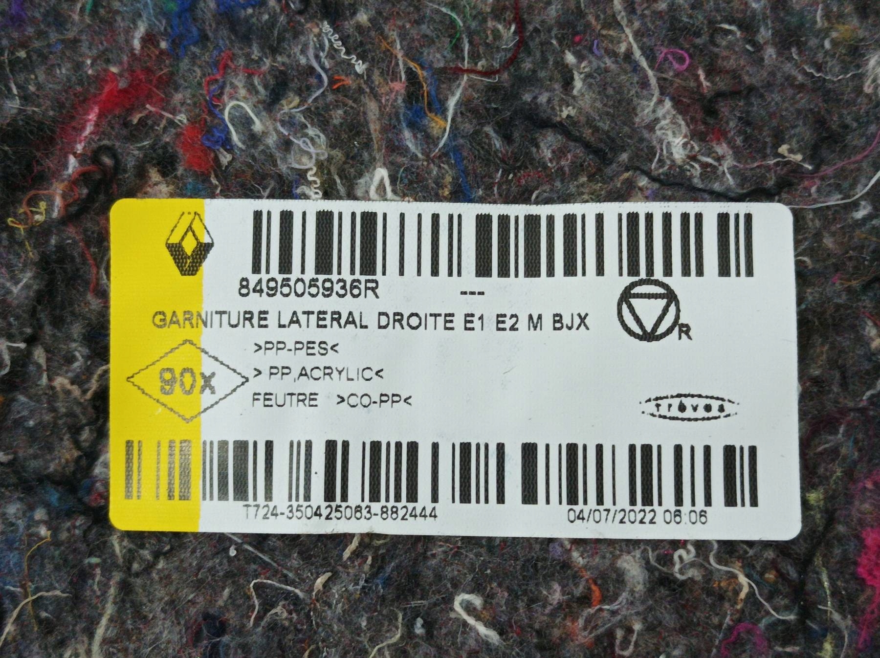 boot upholstery left right rear part KPL Dacia Sandero III ( 2020- )