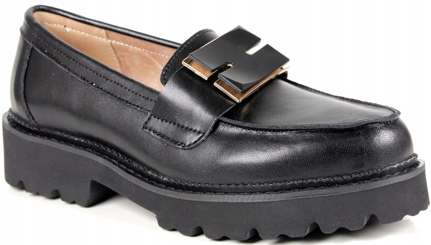 Černé Lícové Dámské Mokasíny Kožené Polobotky Filippo Nazouvací S Ozdobou