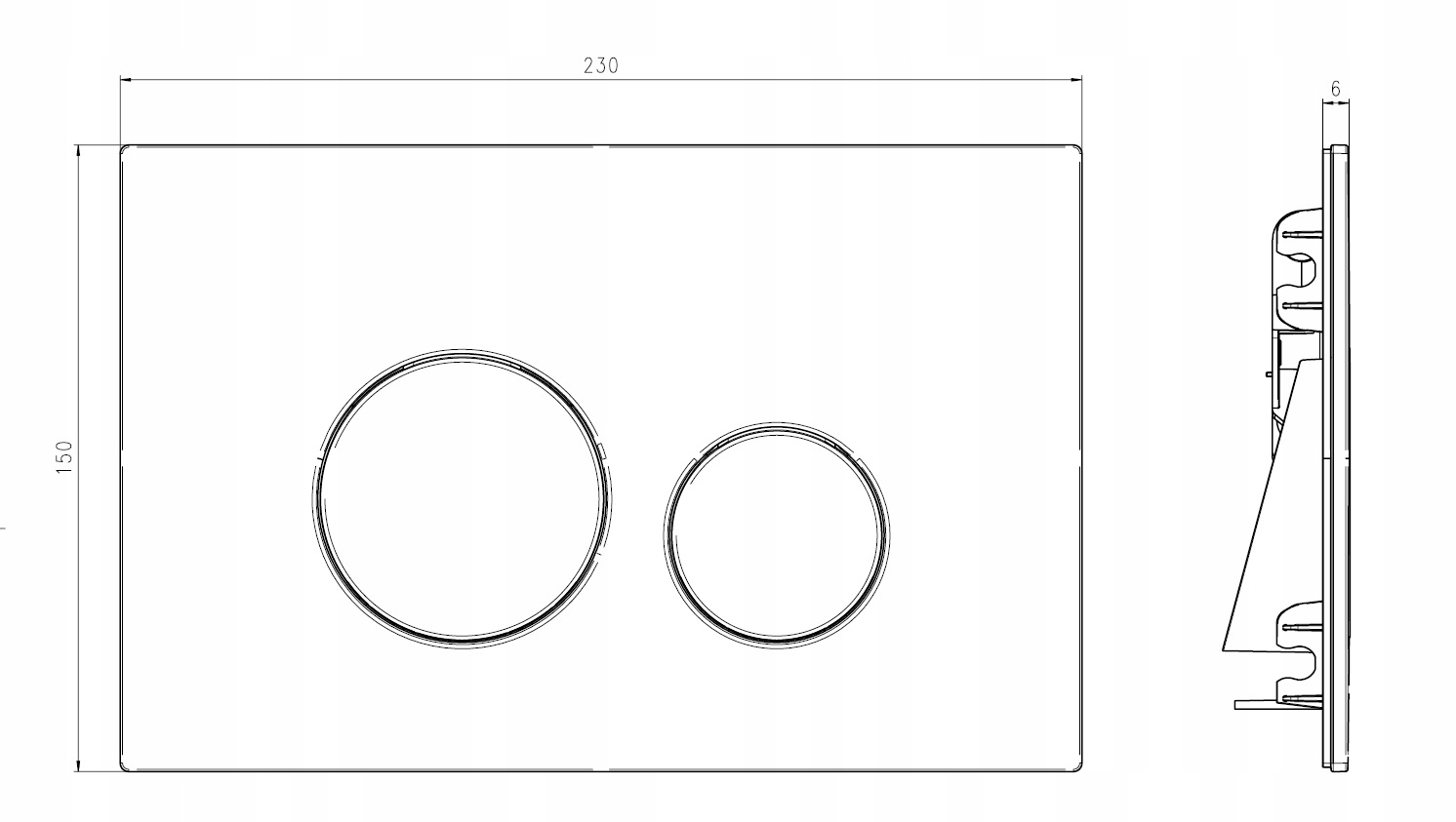 Switch Werit Jomo Przycisk do WC okrągłe przyciski Slim Złoty mat Marka Werit