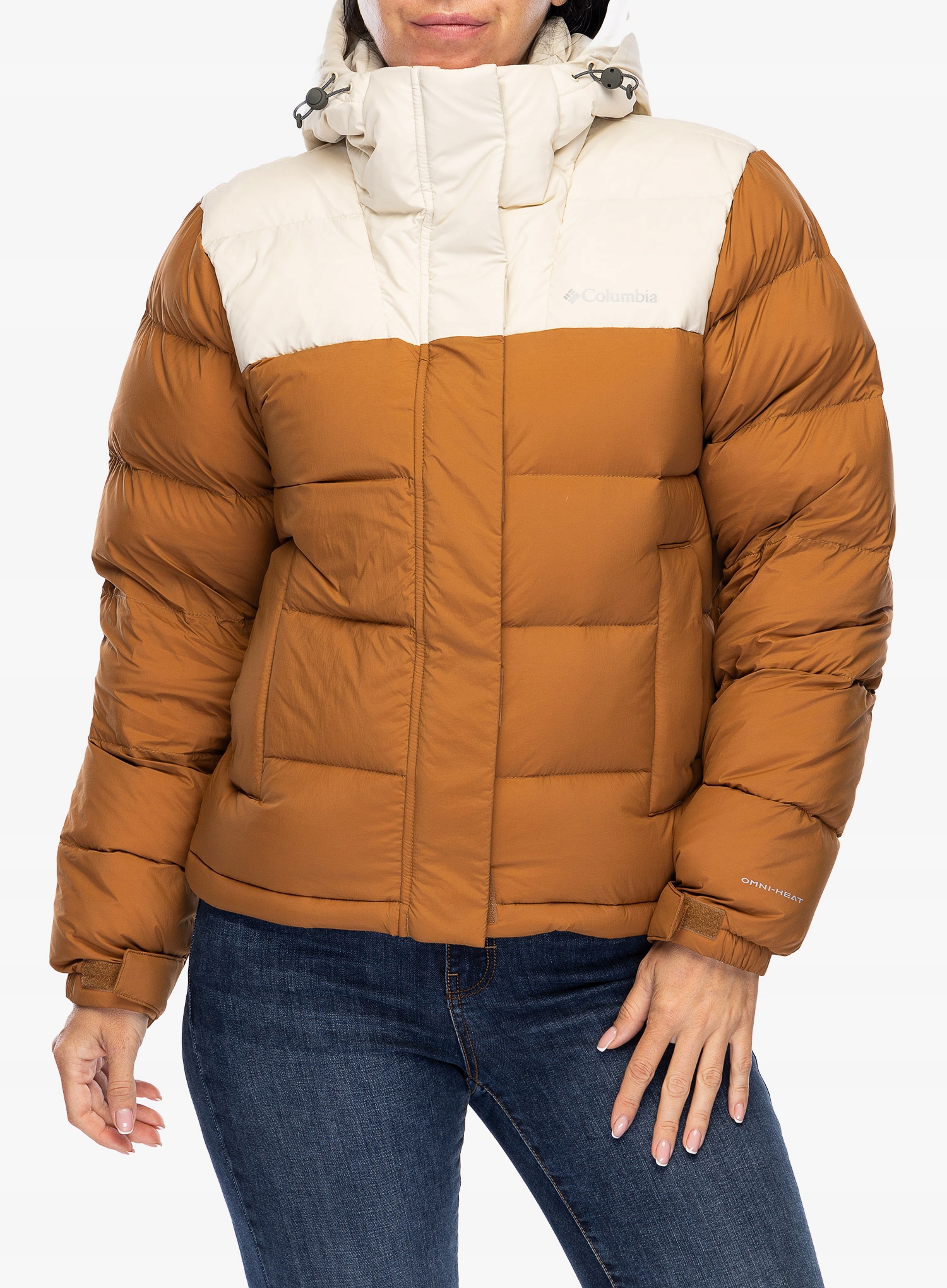 Dámská péřová bunda Columbia Zimní bunda Point III camel hnědá M