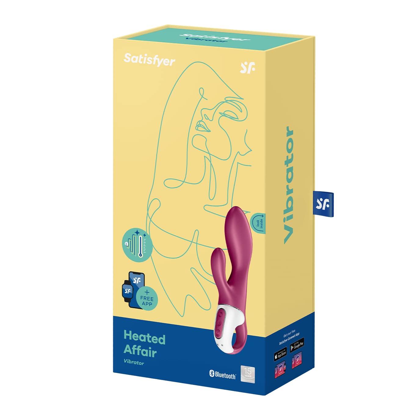 SATISFYER Wibrator Królik Bluetooth Podgrzewany Z Aplikacją 205 cm Silikon — miniatura 5