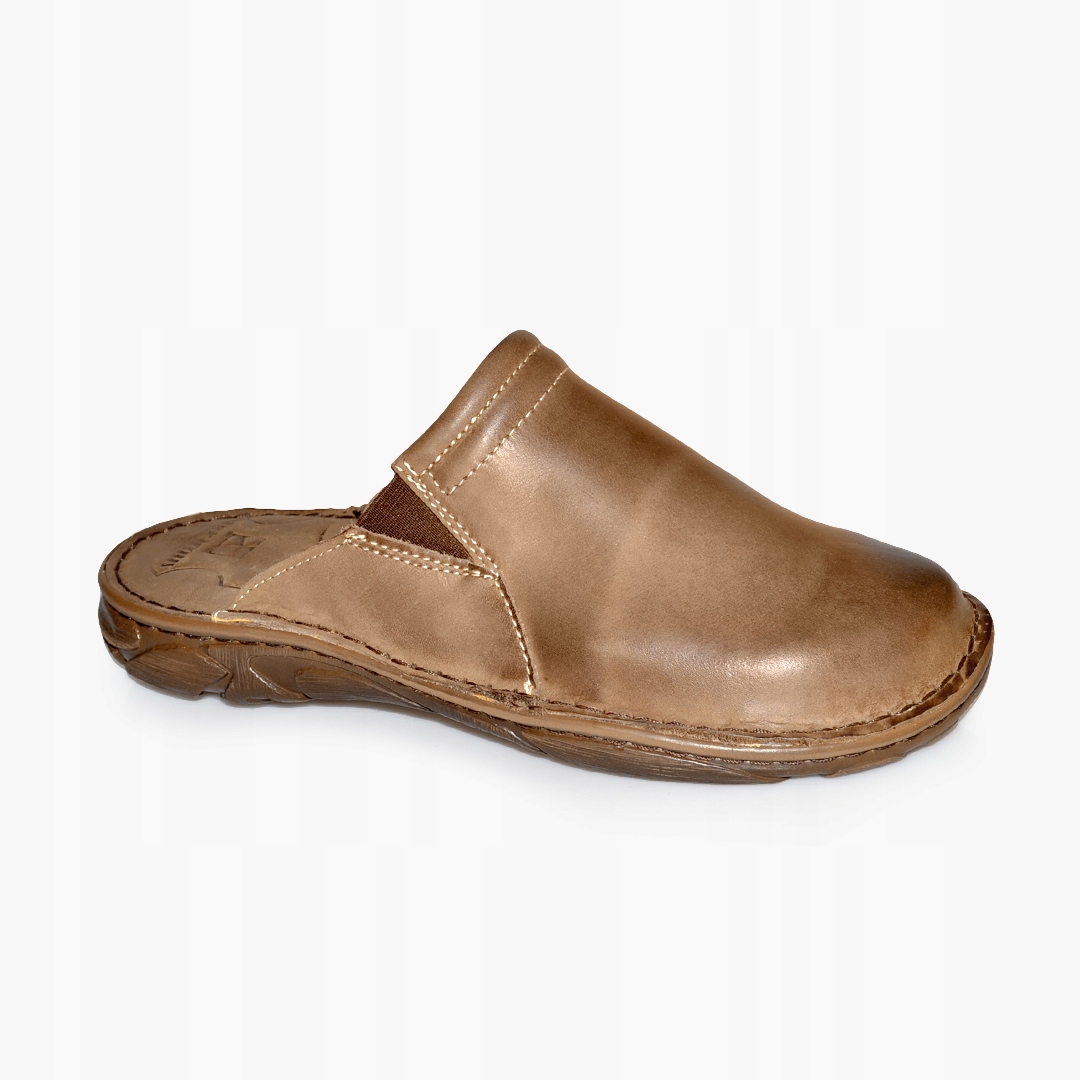 Maximus nazouváky pantofle Přírodní Kůže 026 velikost 41