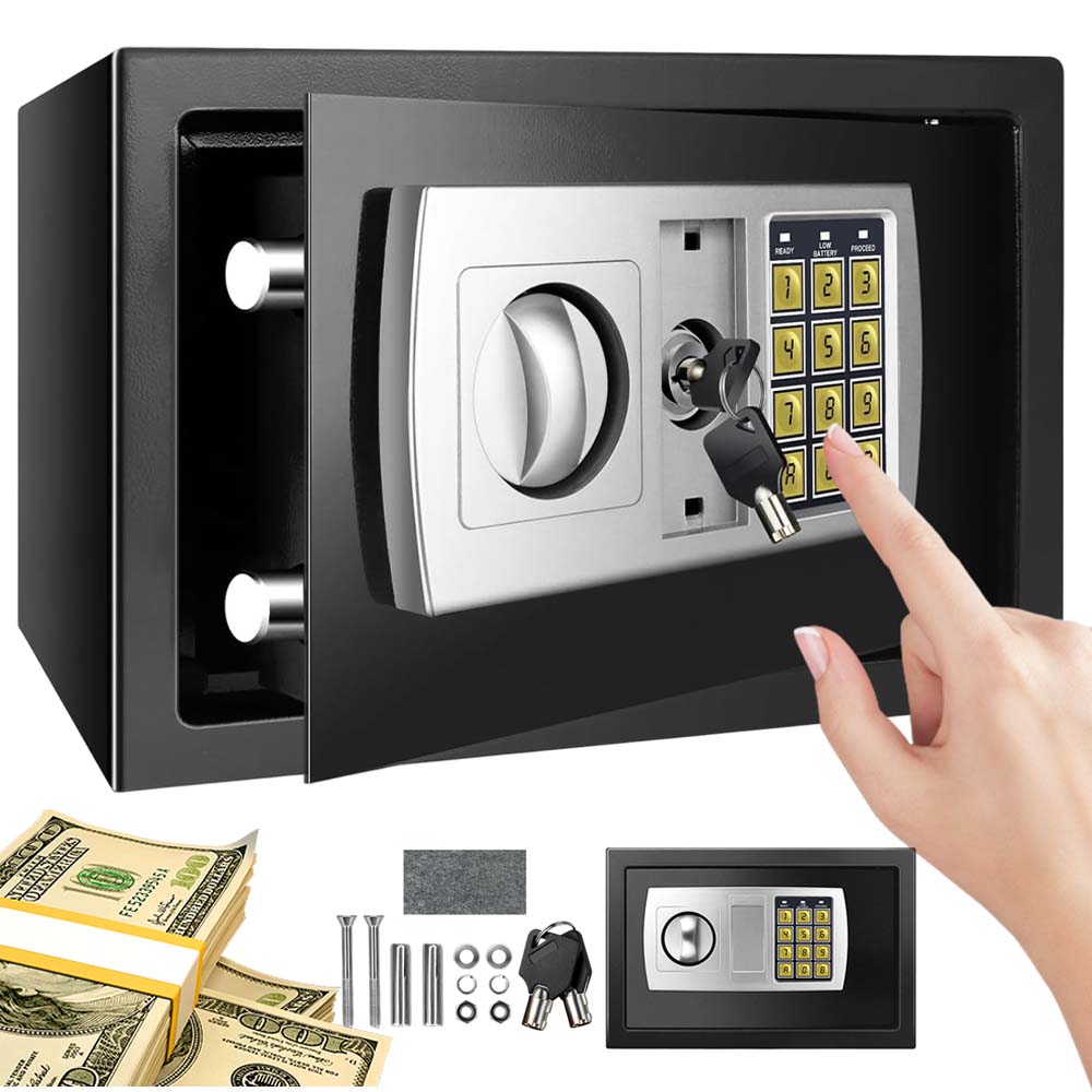 Mini Sejf Kasetka Na Pieniądze Zamek Kluczyk Skarbonka Mocny Solidny