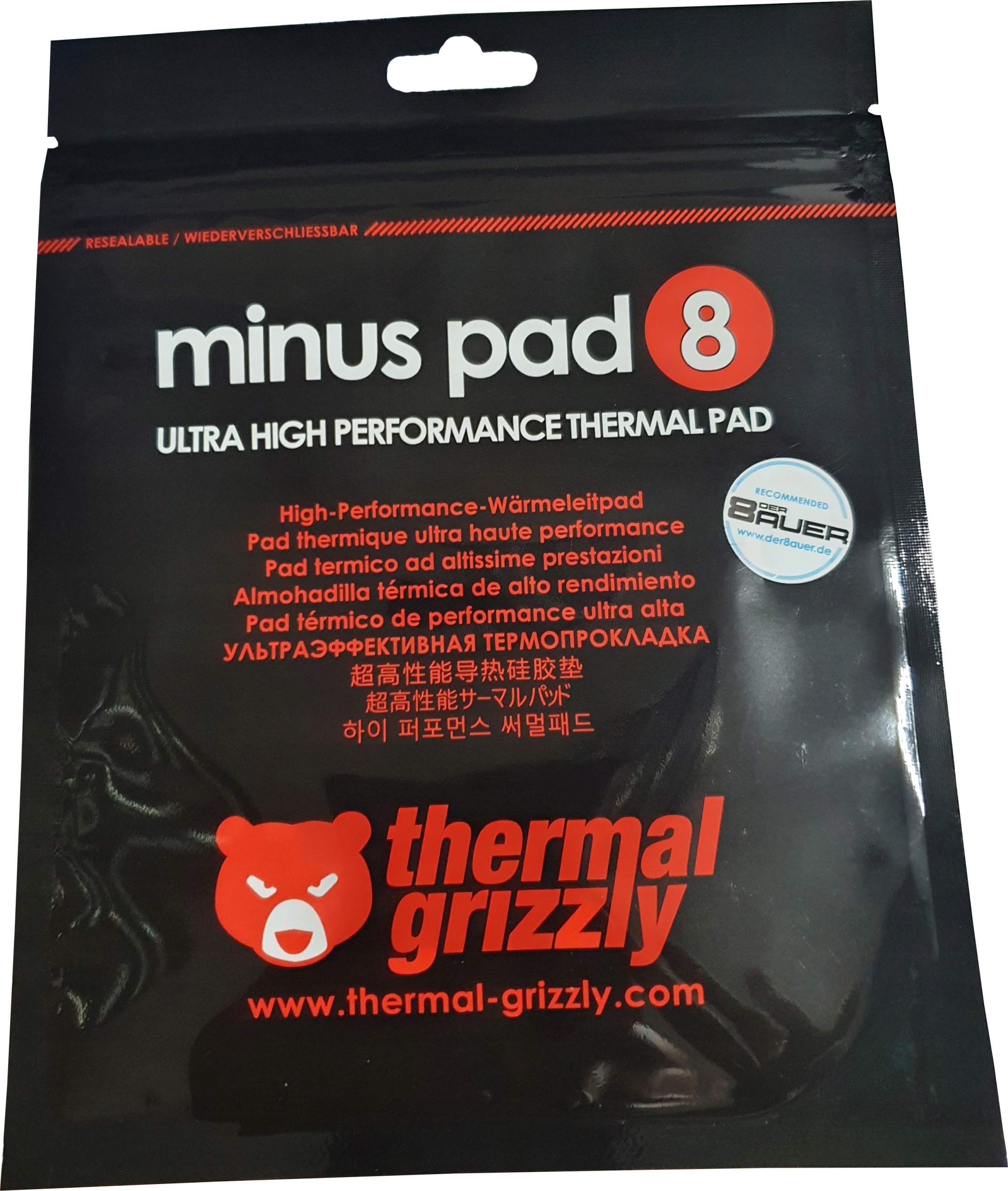 Termopad Thermal Grizzly Minus Pad 8 100x100mm x 2mm thermopad