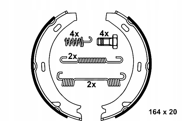 Ate Brzdové Čelisti Sada Zadní Mercedes 190 (W201) Řidičský asistent #28