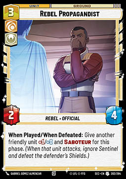 Star Wars Unlimited - Rebel Propagandist (V.1) (SEC 202)