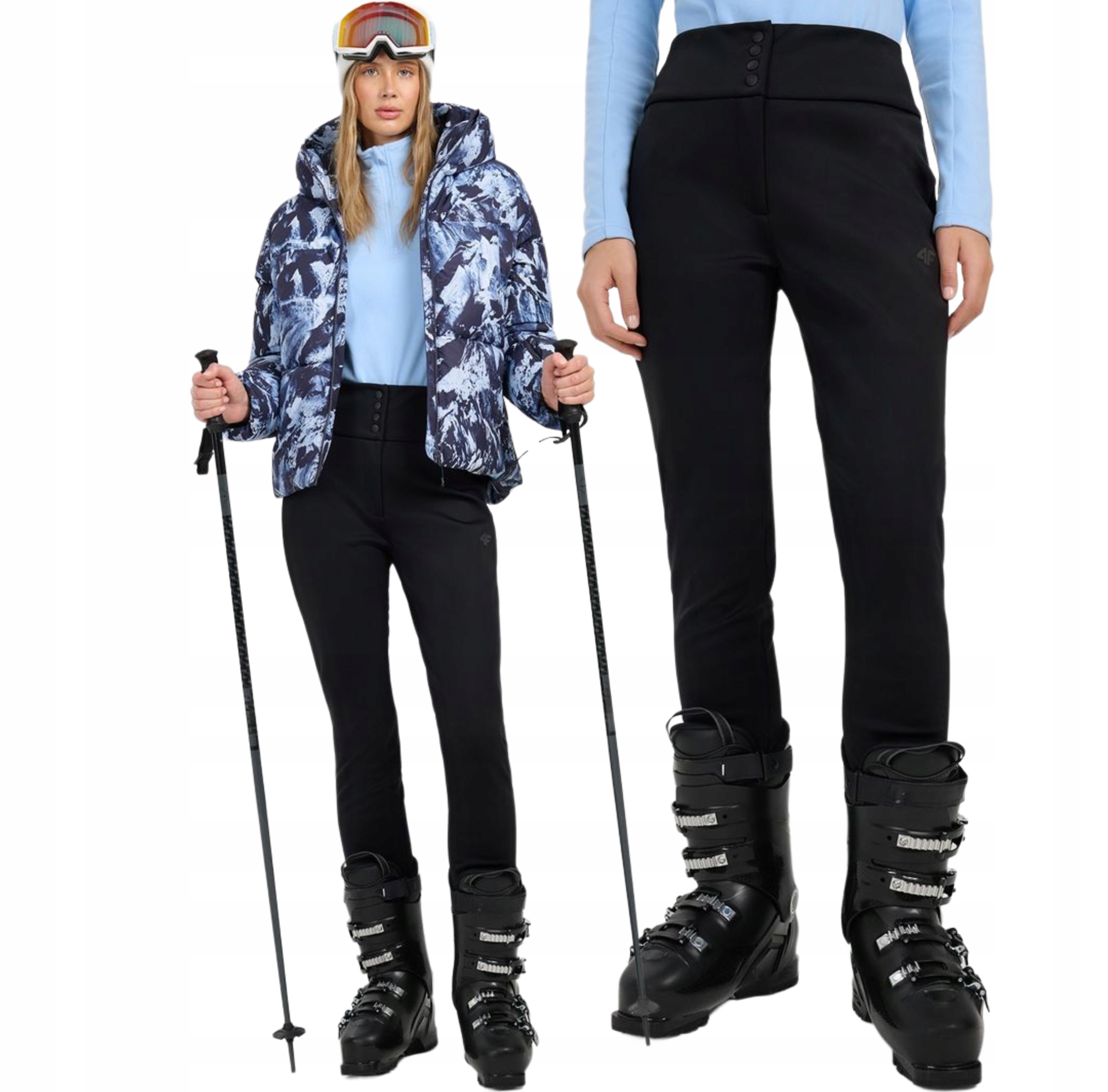 Damskie spodnie narciarskie 4F softshellowe membrana 5000 TFTRF0945 Xs