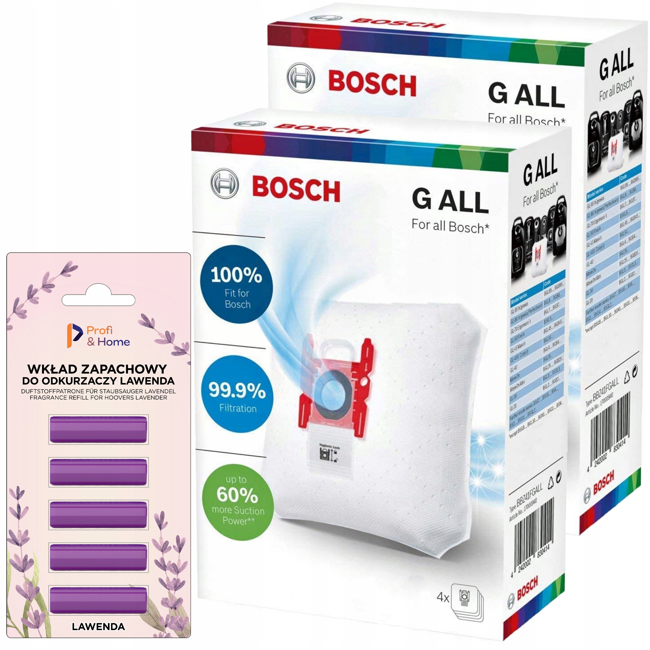 8 x Sáčky do vysavače Bosch řady 2 4 6 8 GL30 GL45 GL20 Vůně Levandule