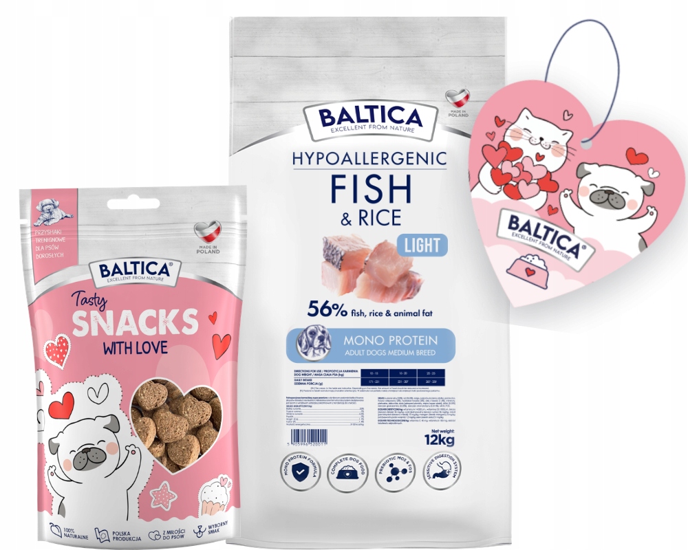 Baltica Monoprotein Adult Light Fish Rice M 12kg