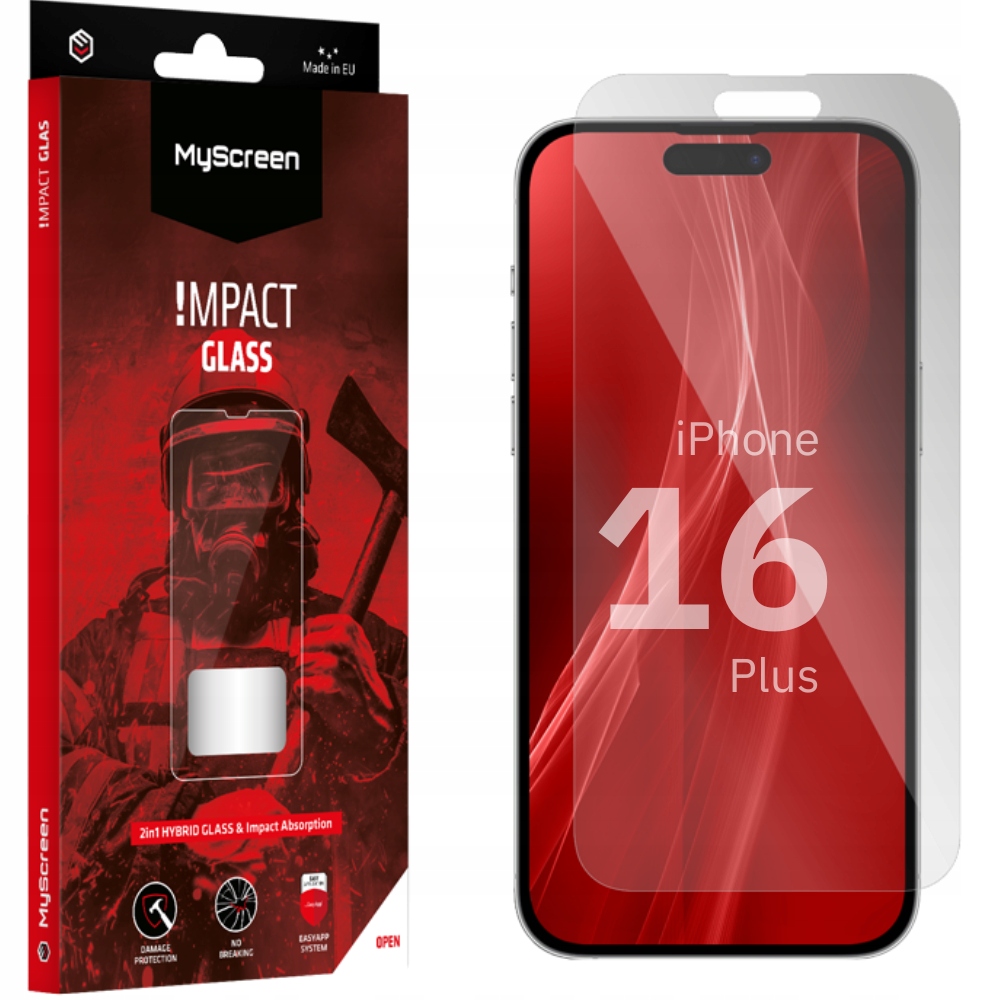 Hybridní Sklo pro Apple iPhone 16 Plus 6,7" MyScreen Impact Glass