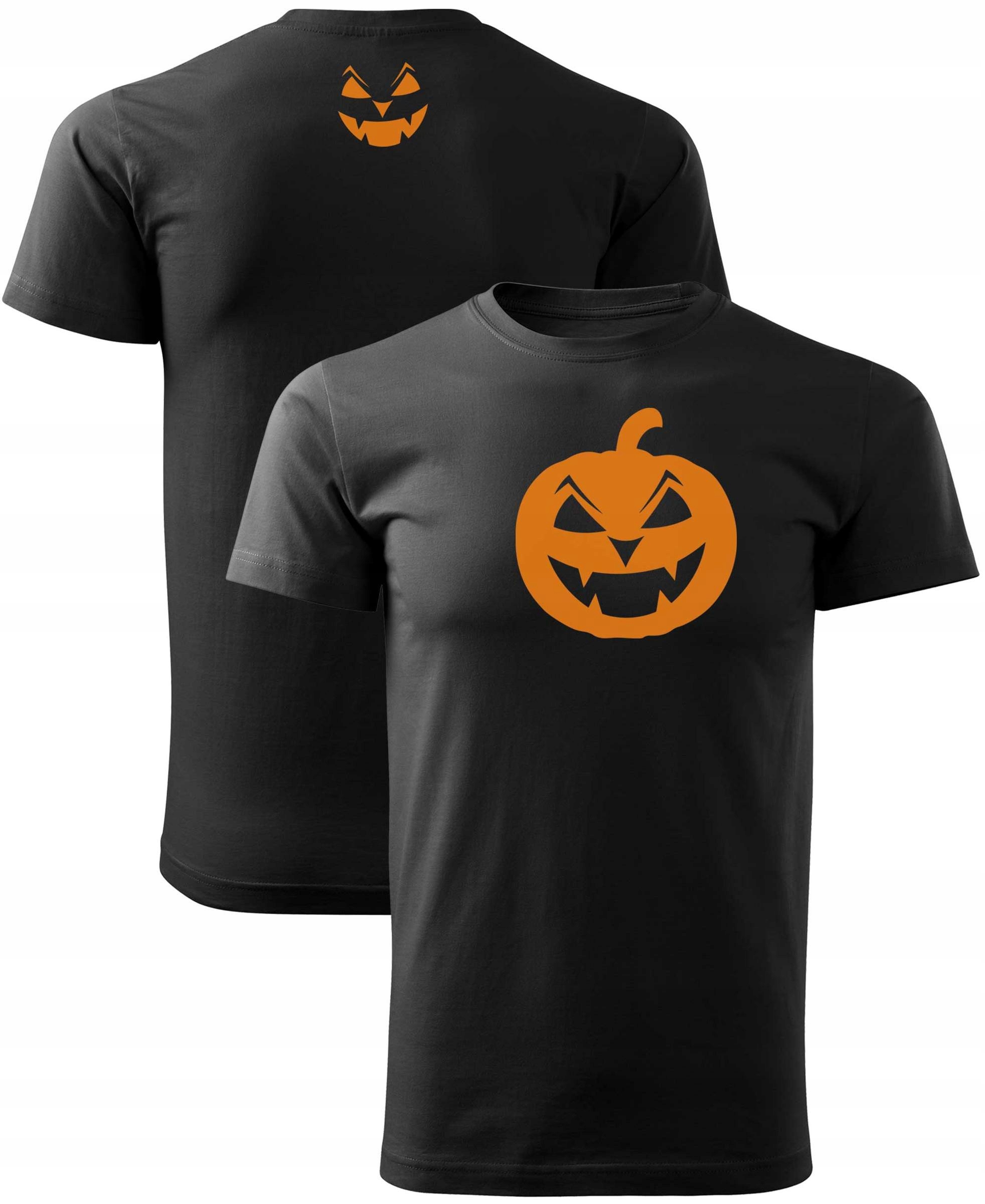 Czarna koszulka T-shirt na Halloween nadruk dynia Marka inna