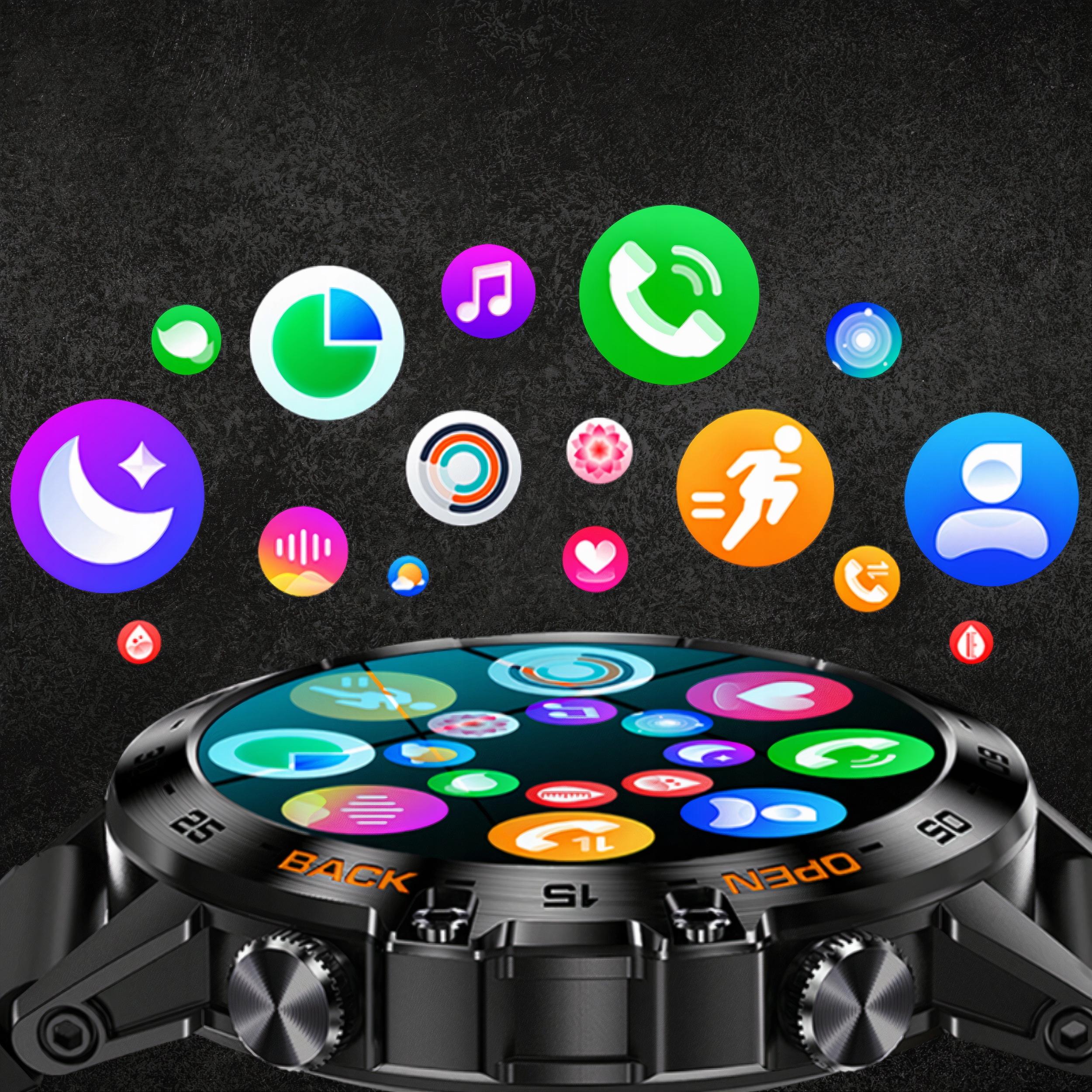 SMARTWATCH ZEGAREK MĘSKI POLSKIE MENU ROZMOWY POWIADOMIENIA SPORT WODOODPOR Model inny