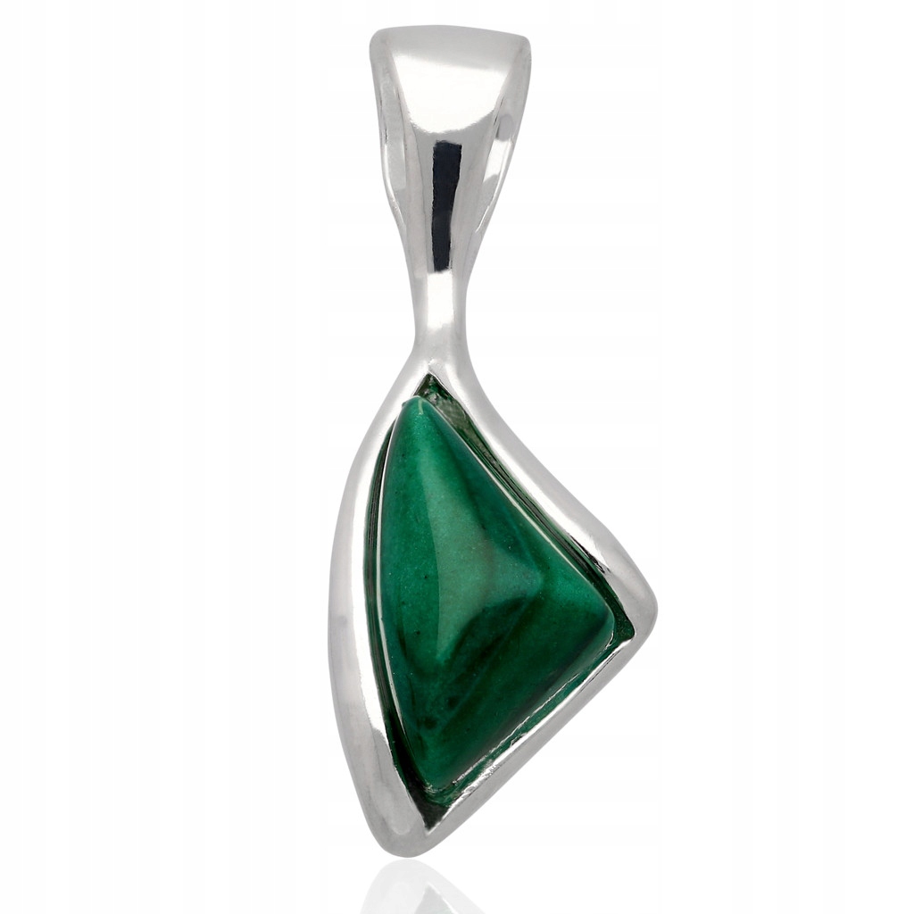 

Wisiorek srebrny z malachitem zielony pr.925