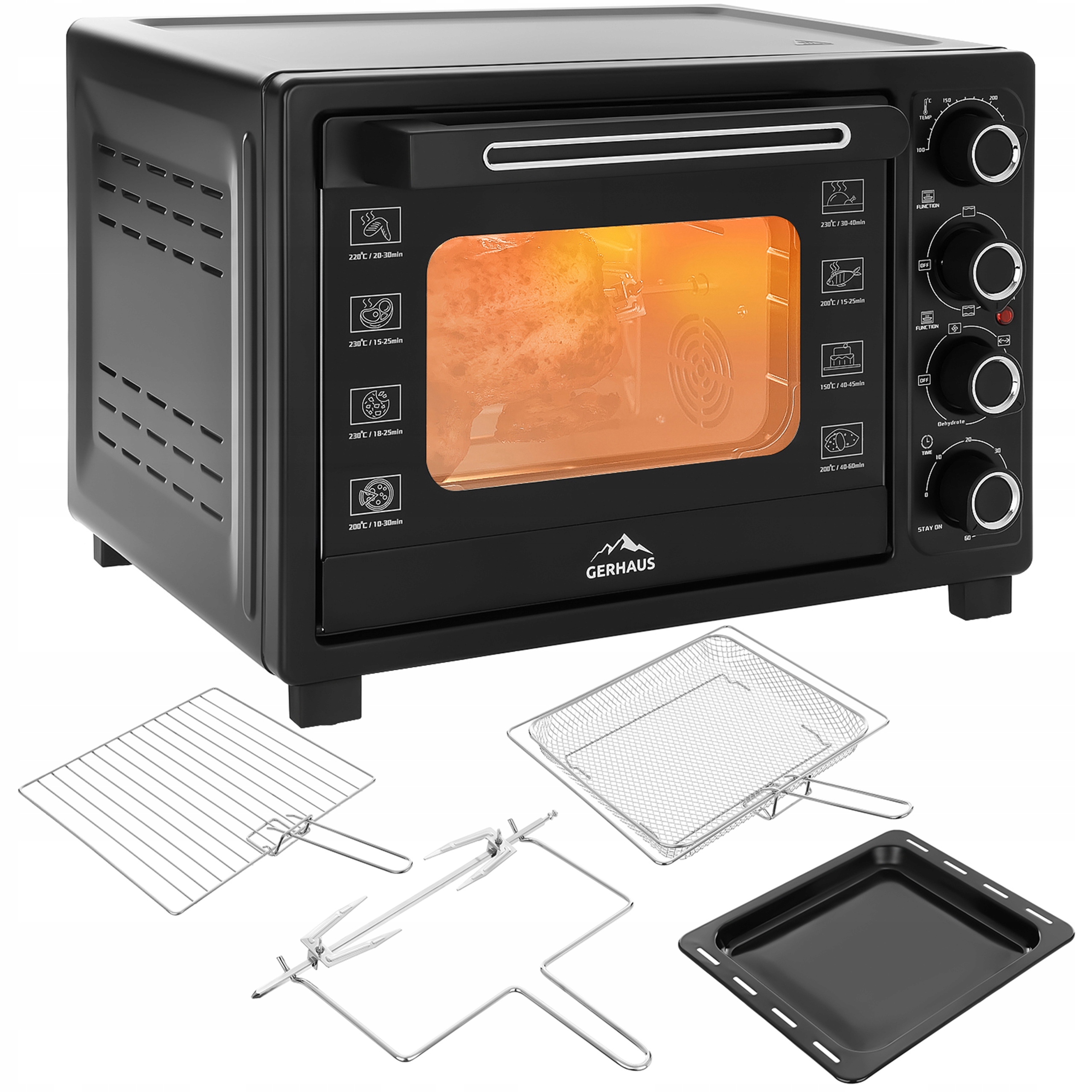 Calmdo AF-120CDEU 1500W 12L Air Fryer Toaster Oven