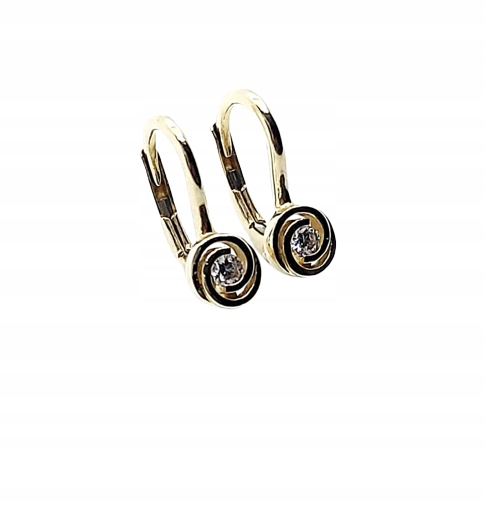 Złote Kolczyki na Biglu GB15501 Verona Jewellery