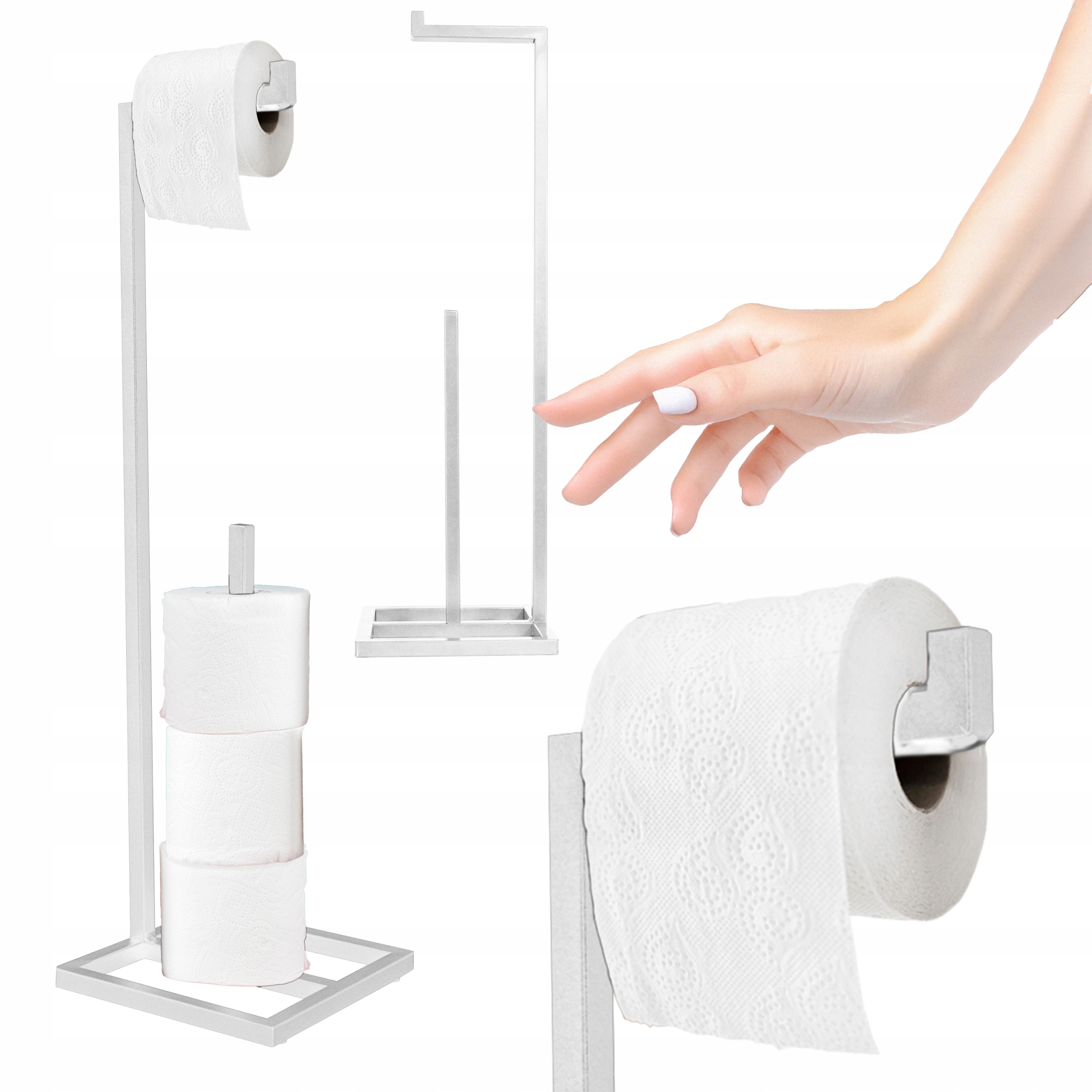 Bílý Stojan Na Toaletní Papír, Držák Na Zásobu Koupelnového Papíru, Odolný