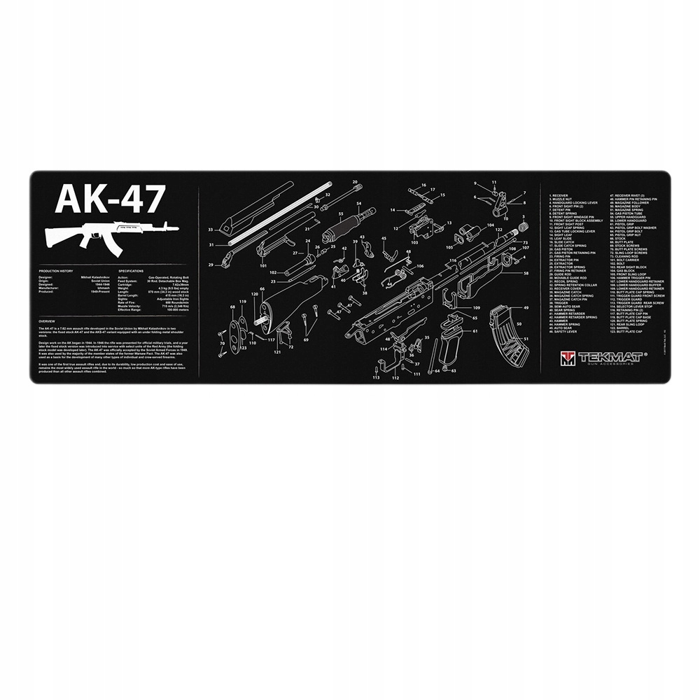Rohožka na čištění pušky AK-47 Černá TEK-R36-AK47 TekMat