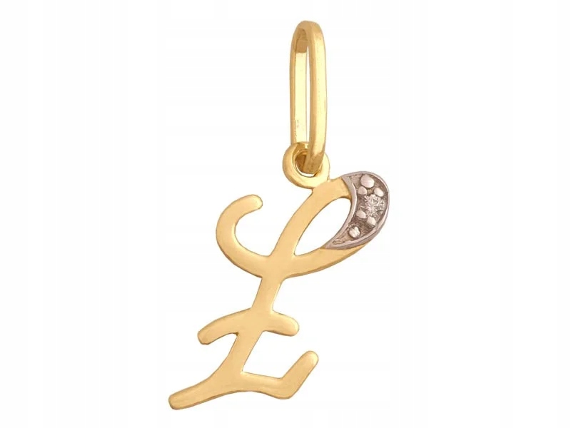 Zlatý přívěsek 585 písmenko s zirkony 0,45g na řetízek jako dárek