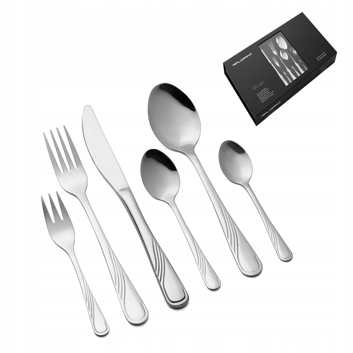 Komplet sztućców Florina Mozart Flock dla 6 osób 36 elementów