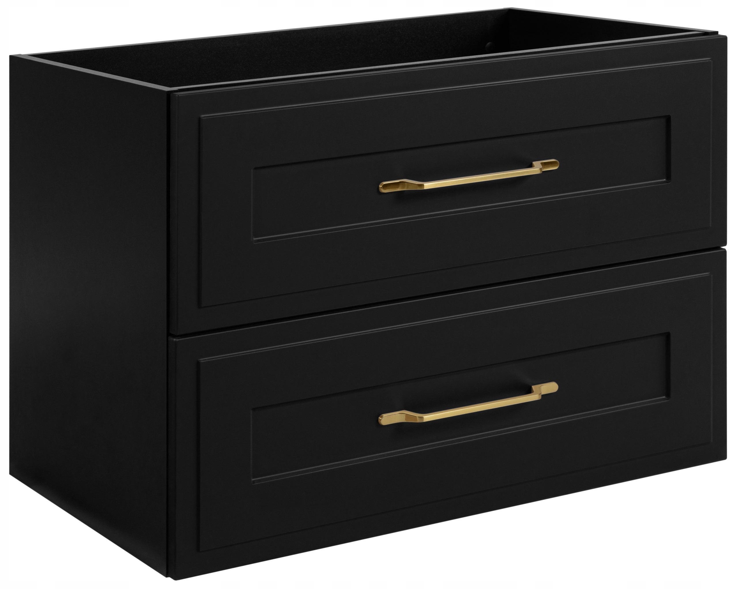 Koupelnová skříňka pod umyvadlo Závěsná černá 80 Rámeček s Mdf čelem