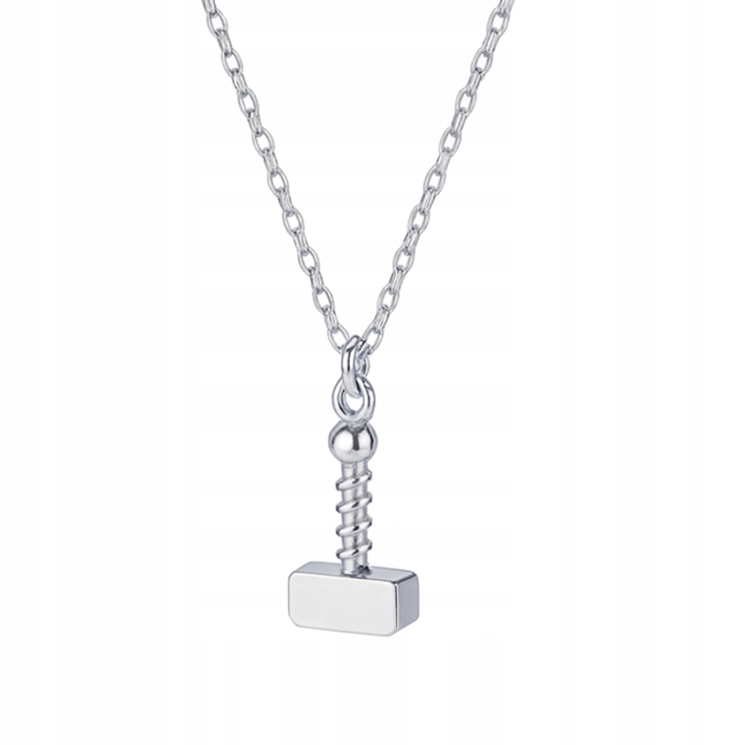 Mjolnir Młot Thora Wiking Stříbrný náhrdelník rolo oval stříbro 925