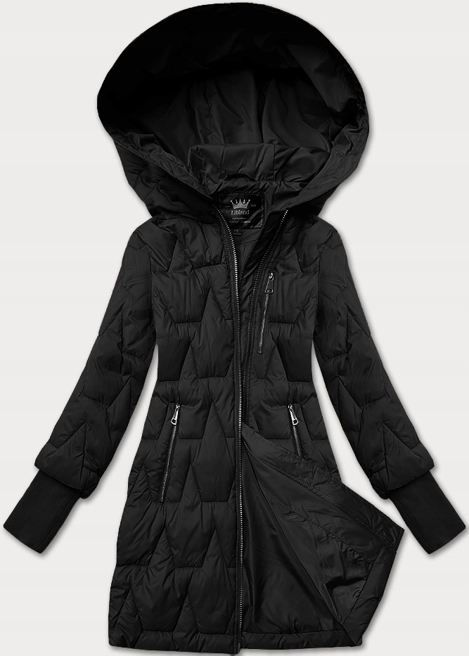 Prošívaná Přechodová Bunda 7775 Černá, Velikost (40)