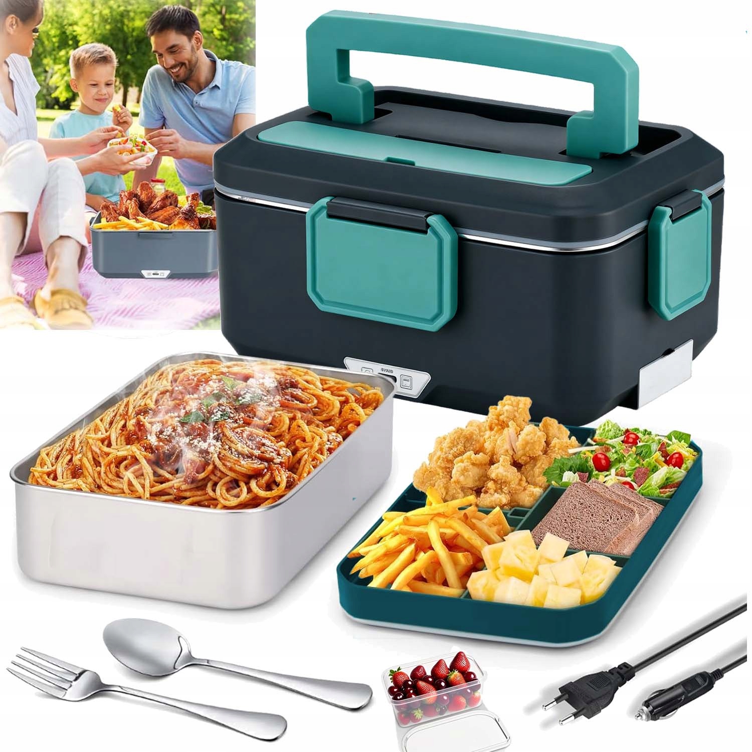 Elektrický Obědový Box Termoska Na Jídlo Nádoba Do Auta Do Kanceláře Školy