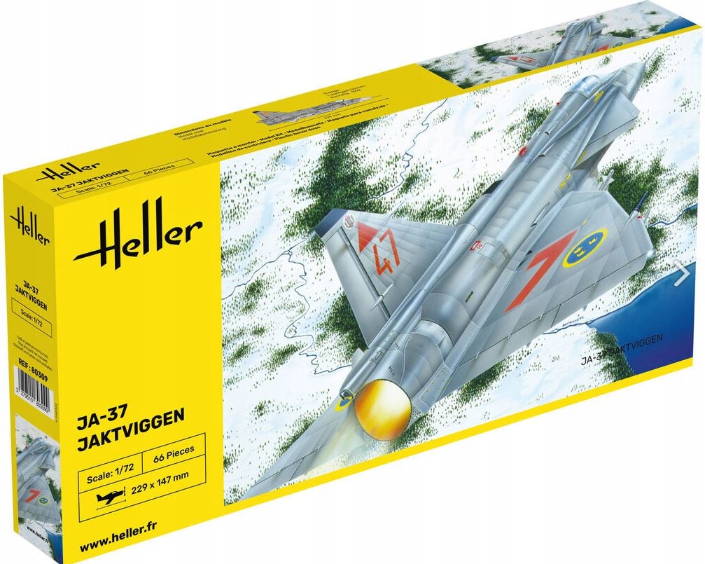 Heller 80309 1/72 Saab JA-37 Jaktviggen