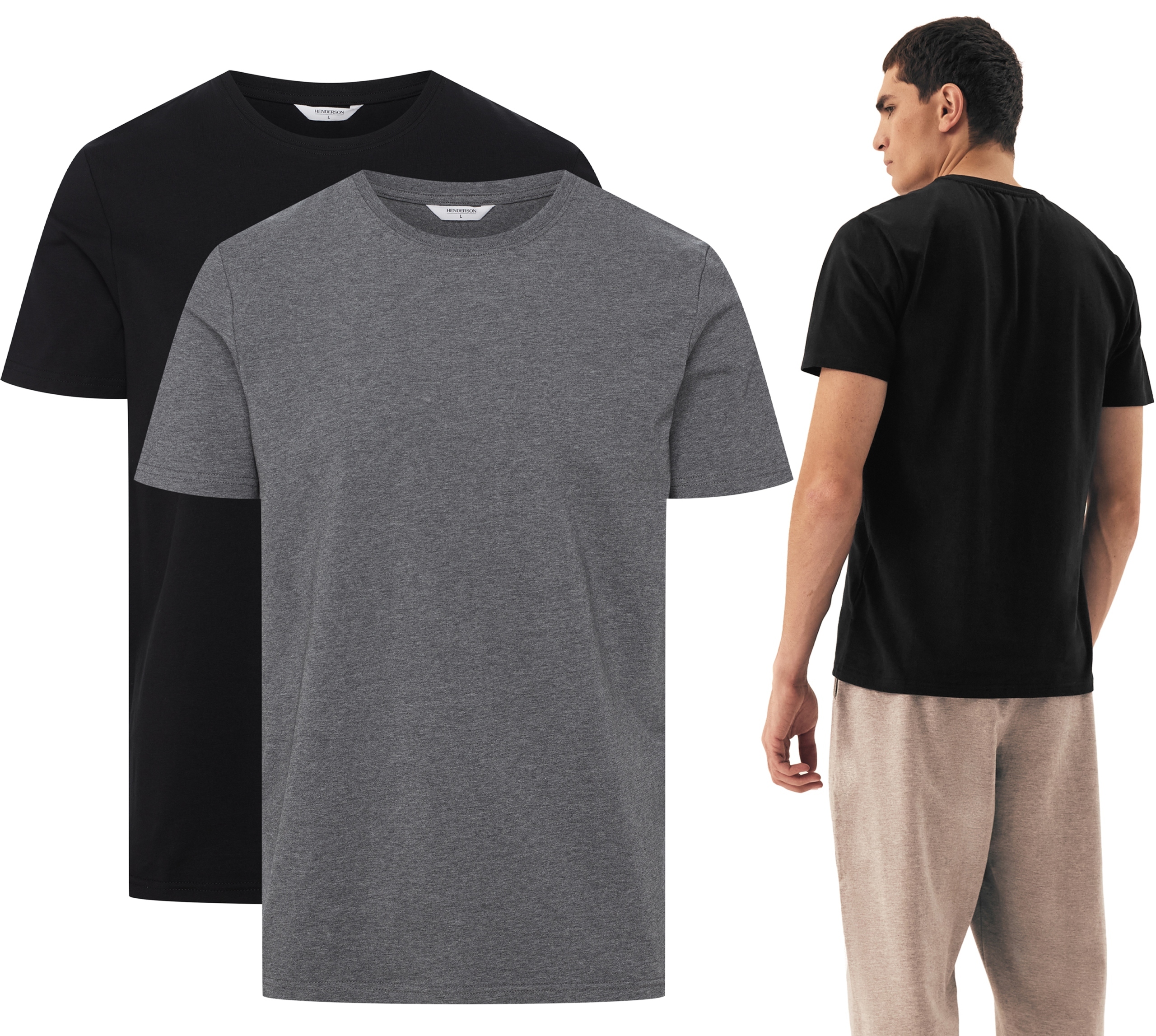 Tričko Pánské Henderson Move T-shirt bavlněné Set 2-BALENÍ XL