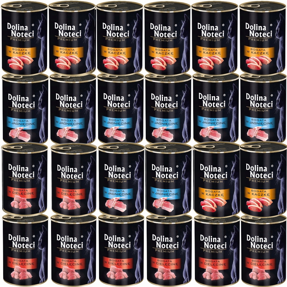 Vlhké krmivo Mix 3 příchutí Dolina Noteci Premium Kočka 24x400 g