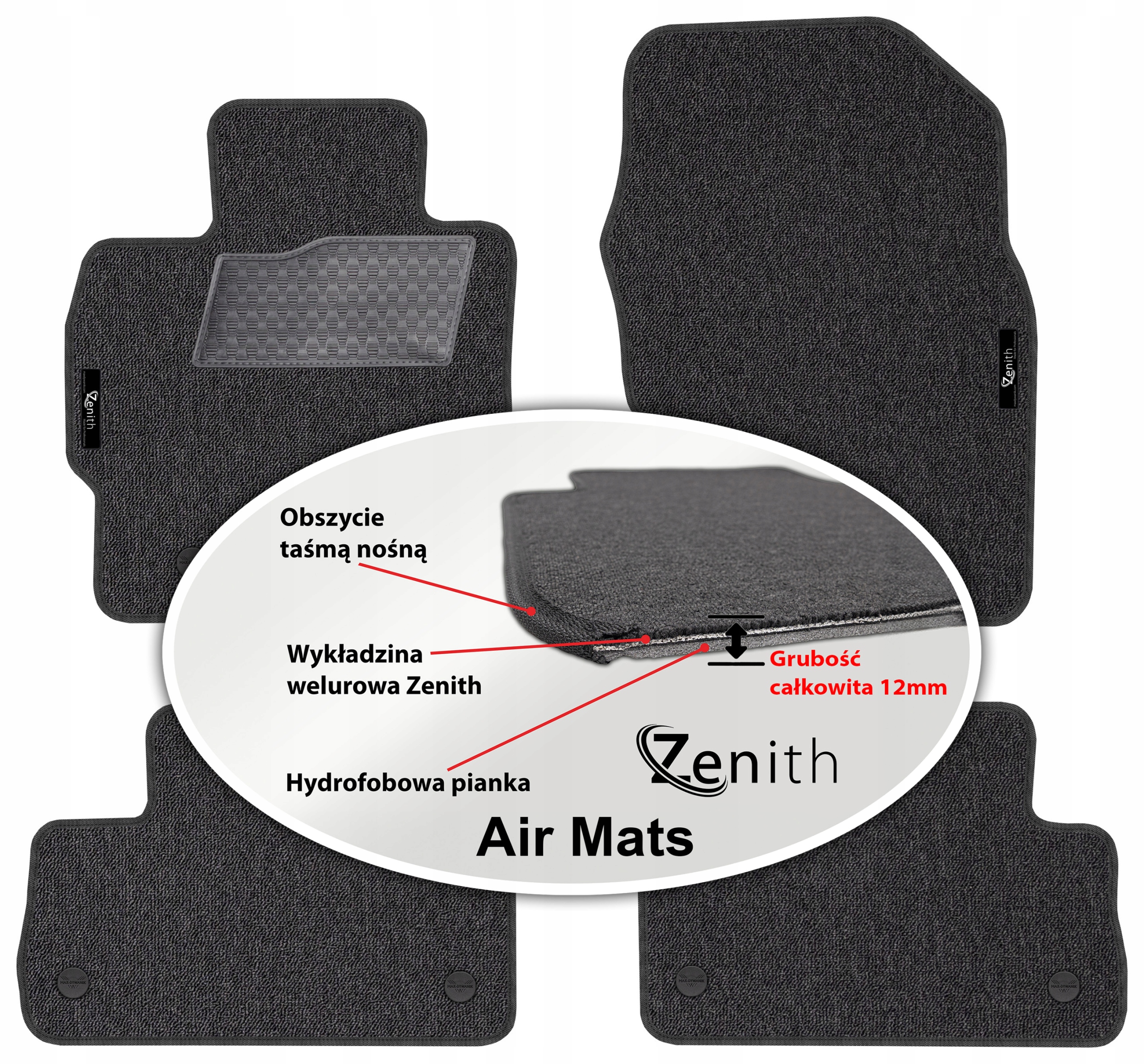 Mazda CX-7 Fl 2009-2012 Velúrové koberčeky do auta Zenith Air Mats