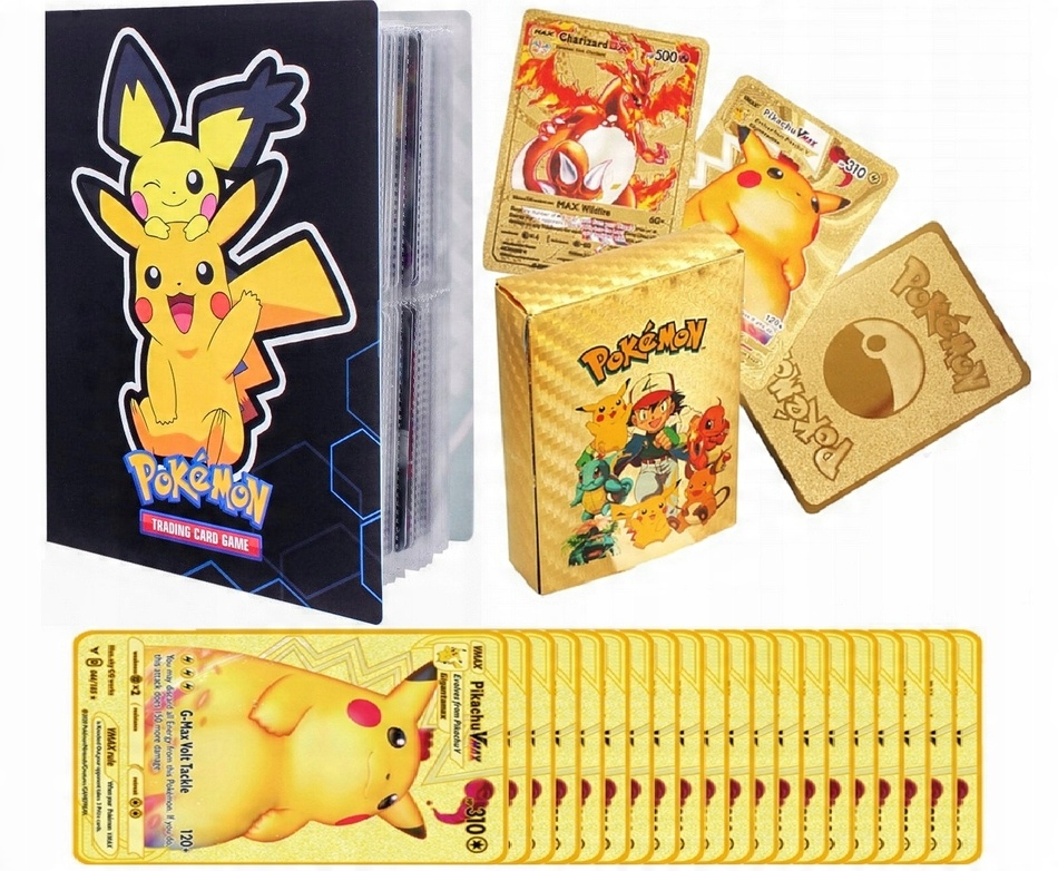 

Karty Pokemon złote 55 sztuk album Do Wyboru