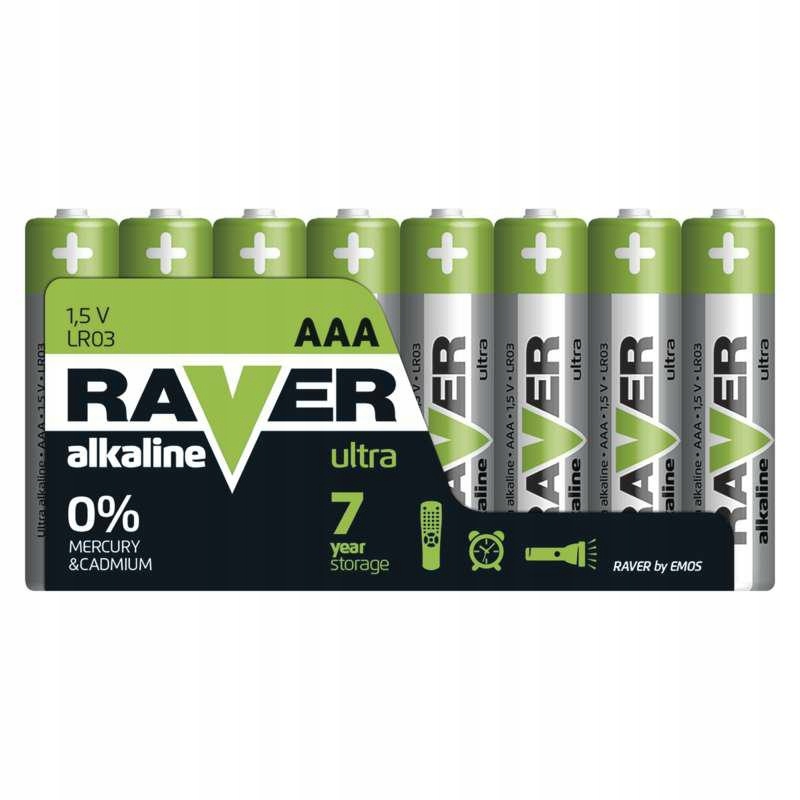 

8x Bateria alkaliczna Raver Aaa R3 1,5V B79118