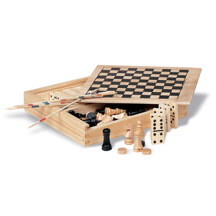 

Zestaw gier Szachy Mikado Warcaby Domino Eko 4 gry