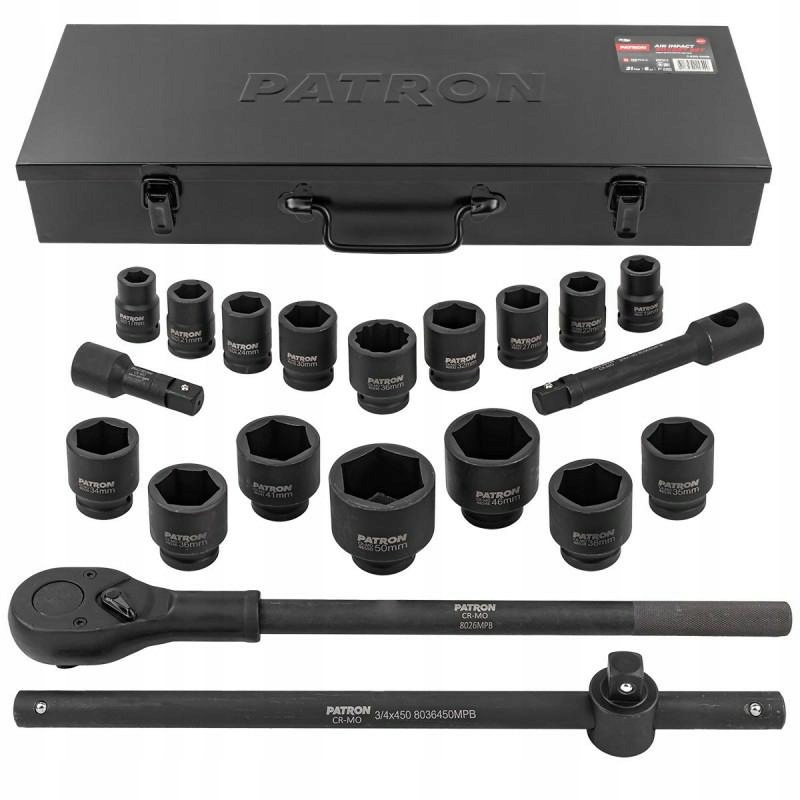 Sada náradia 3/4" 21ks (6-hranných) (17-50 mm)
