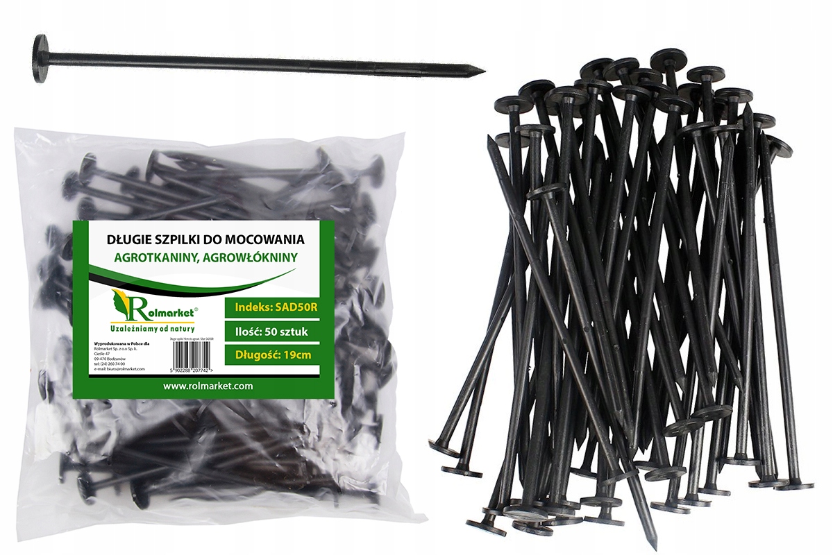 

Szpilki 19cm Agrowloknina kolki mocowania 50szt