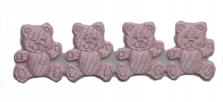 

Aplikacje na taśmie różowe misie 0,5m 50 cm