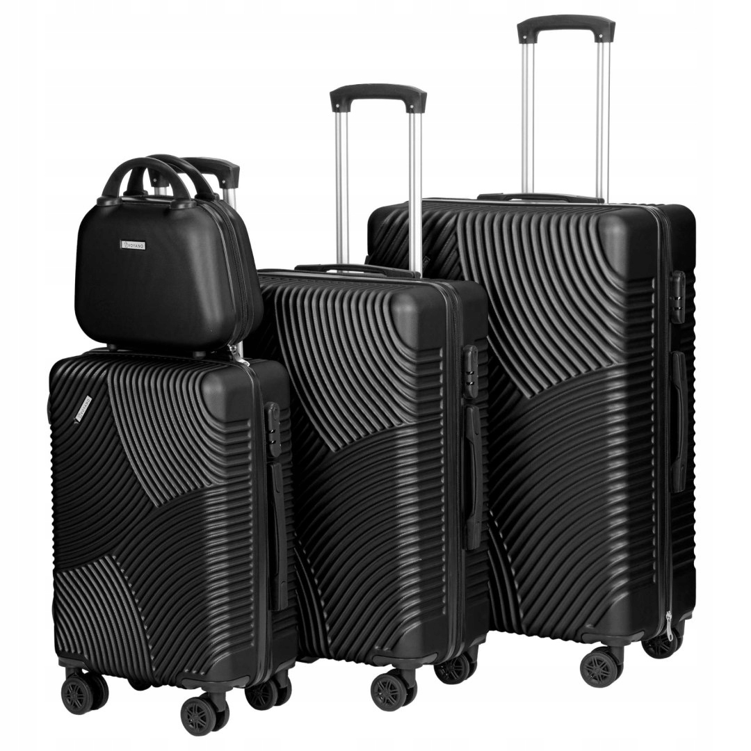 Sada kufrů na kolečkách Azores Černá 4v1