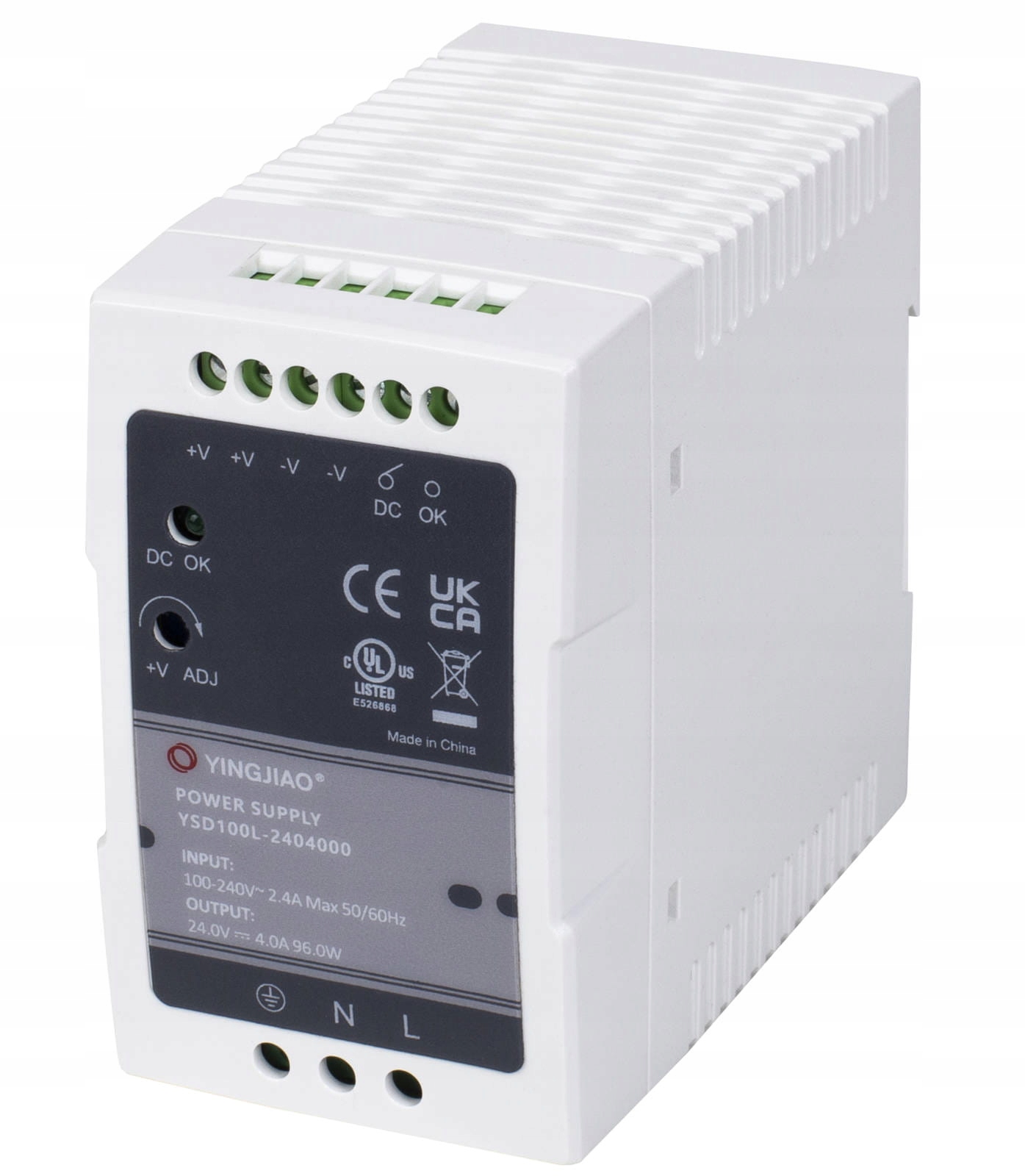 Zasilacz na szynę Din Yingjiao YSD100L-2404000 24V 4A 96W jak MDR-100-24