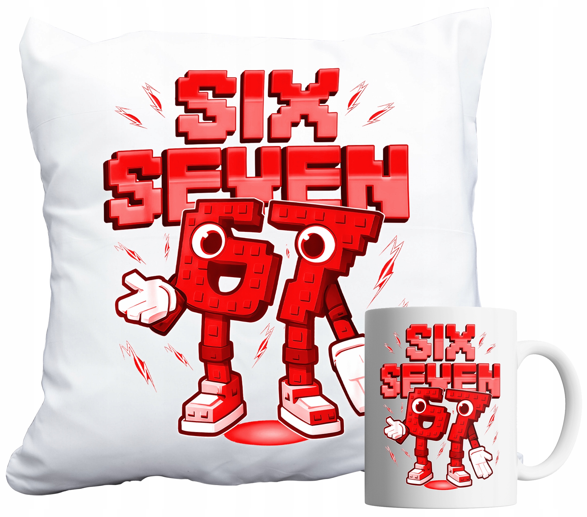 Set Hrnek A Polštář Six Seven 67 Steal A Brain Rot Dárek Jméno