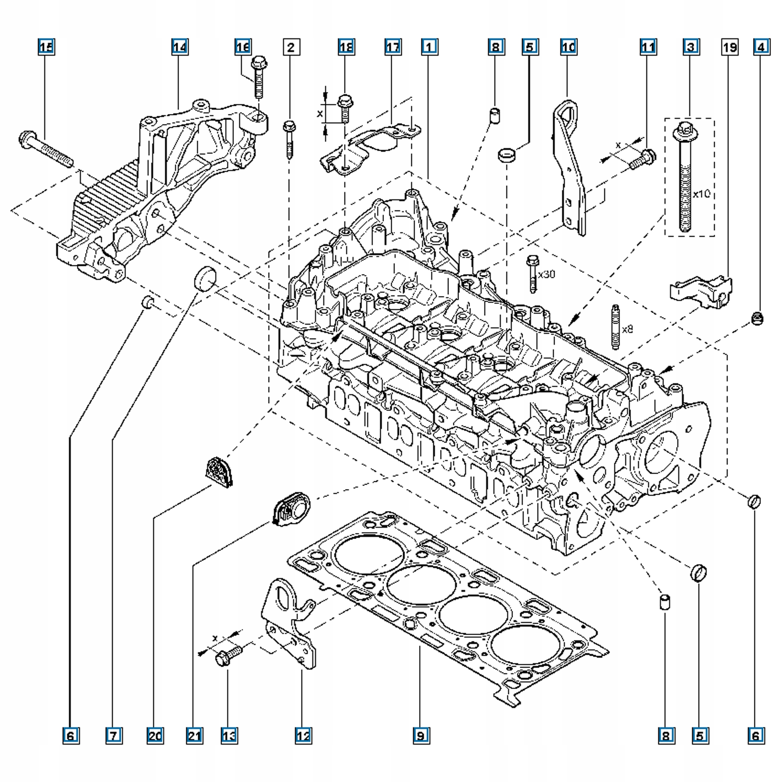 Głowica silnika ORYGINALNA Movano Renault Master III 3 2.3dCi BiTurbo NOWA Wersja Europejska