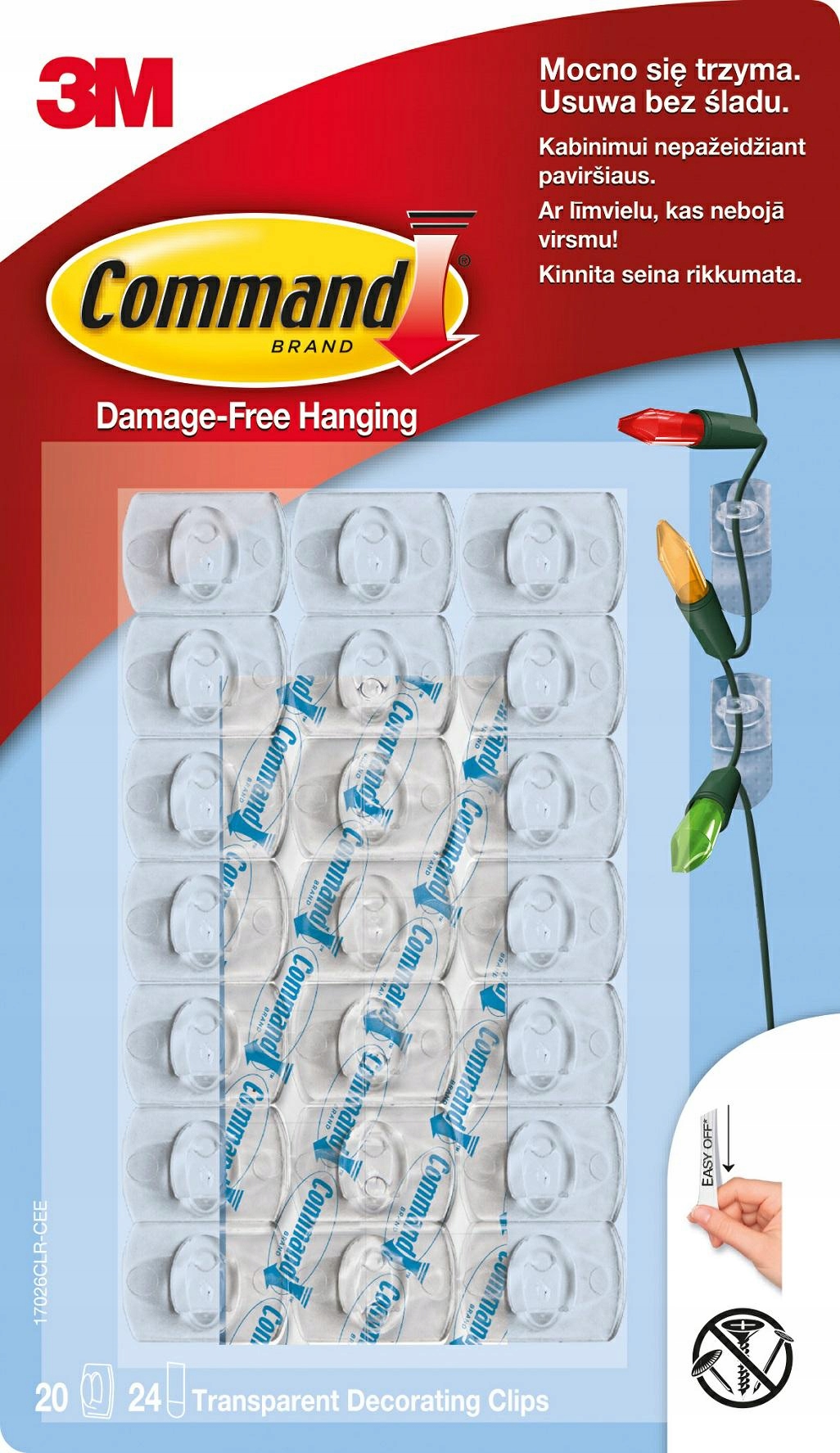 COMMAND 3M DEKORACYJNE PRZEZROCZYSTE 40szt